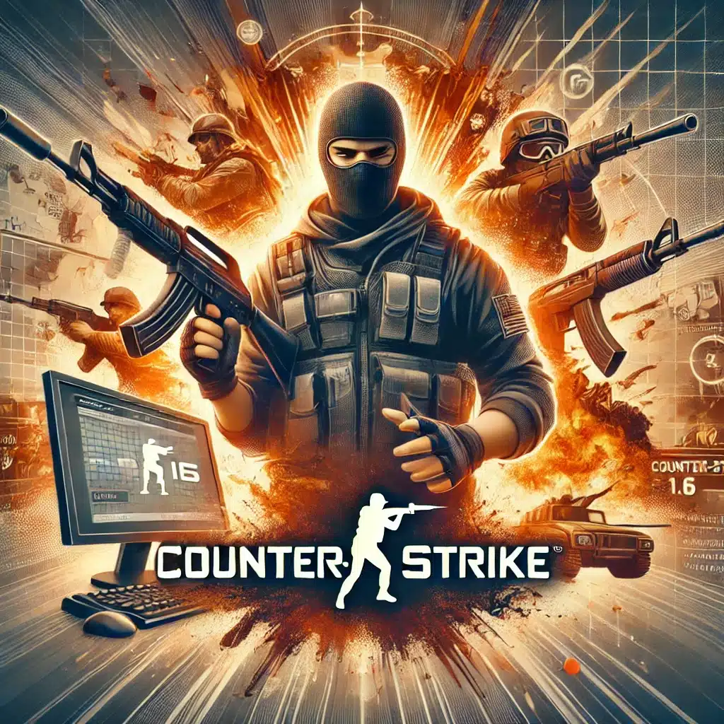 Counter-Strike 1.6 download image showcasing the game with action-packed elements